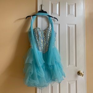 Blue Homecoming Dress
